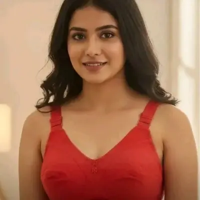 Picture of Cotton Bra INDIAN GUDDI BRA Comfortable and Soft-Pink-Red-Black-Light Pink