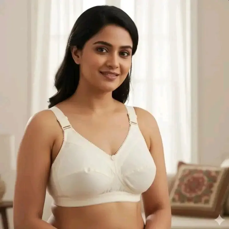 Picture of Cotton Bra INDIAN GUDDI BRA Comfortable and Soft-Pink-Red-Black-Light Pink