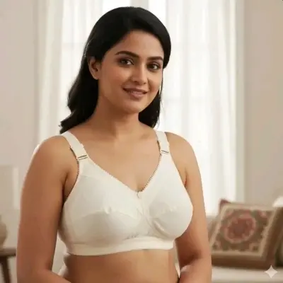 Picture of Cotton Bra INDIAN GUDDI BRA Comfortable and Soft-Pink-Red-Black-Light Pink