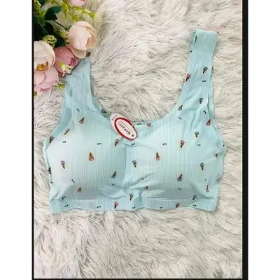 Picture of Women's Ice Silk Padded, With Removable Pads Wire Free Regular Bra Sports bra