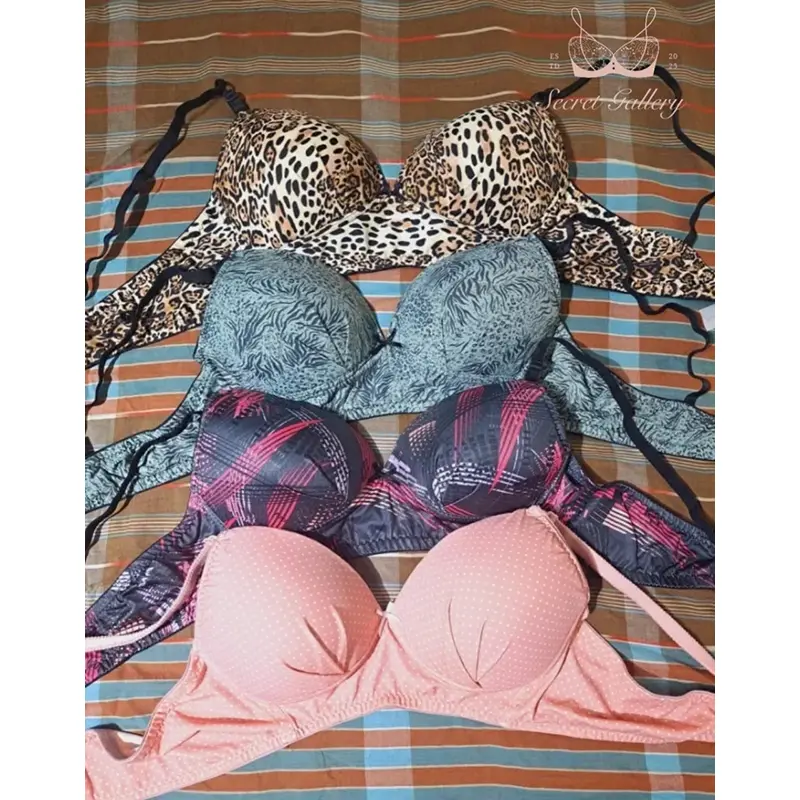 Picture of Multicolor Non-Padded Wireless Foam Bra for Women & Girls | Adjustable Straps, Sizes 32-40