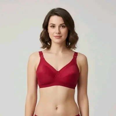 Picture of Cotton Bra INDIAN GUDDI BRA Comfortable and Soft-Pink-Red-Black-Light Pink