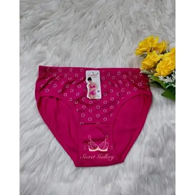 Picture of Cotton Pink and Sky Color Printed Very Soft and Comfortable Panty For Woman