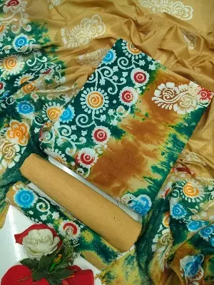 Picture of Unstitched Cotton Toli Batik Three-Piece for Women – Elegant, Comfortable