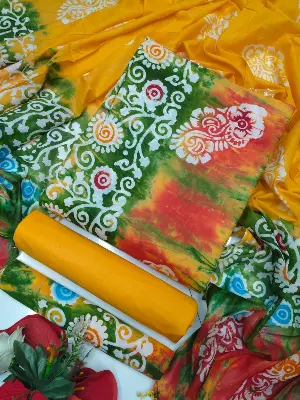 Picture of Unstitched Cotton Toli Batik Three-Piece for Women – Elegant, Comfortable