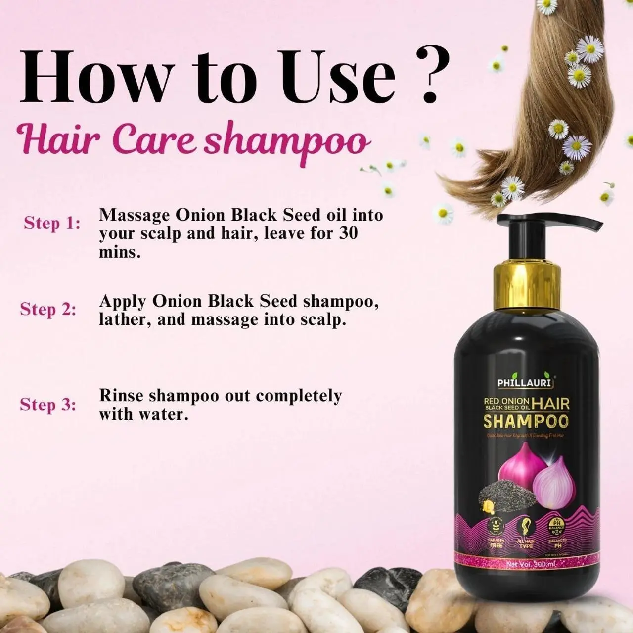 Picture of Phillauri Red Onion Black Seed Oil Shampoo - 300ml (India)