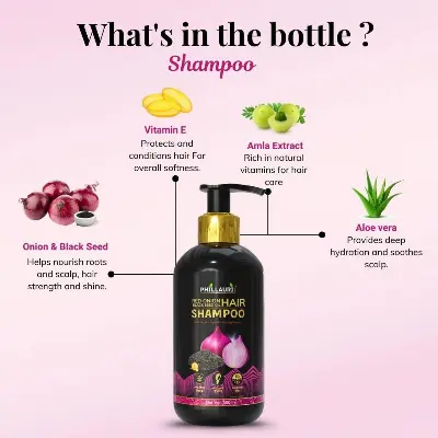 Picture of Phillauri Red Onion Black Seed Oil Shampoo - 300ml (India)