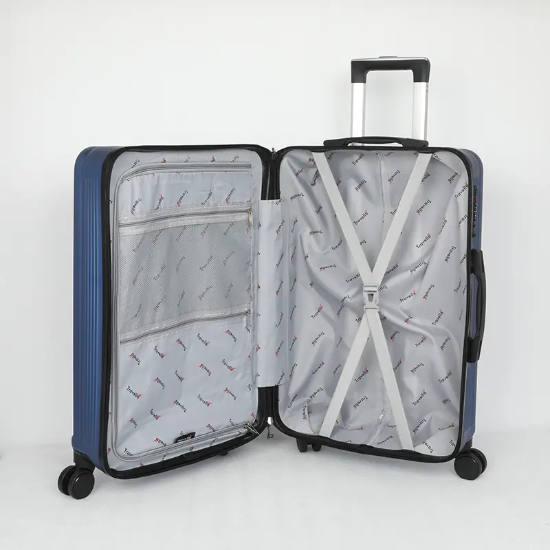 Picture of Travello 24 Inch Royal Zipper Unbreakable Body More Capacity Water Resistant Aluminum Luggage- Trolley Dark Blue
