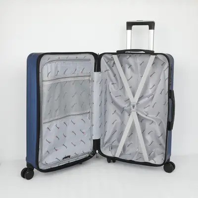 Picture of Travello 24 Inch Royal Zipper Unbreakable Body More Capacity Water Resistant Aluminum Luggage- Trolley Dark Blue
