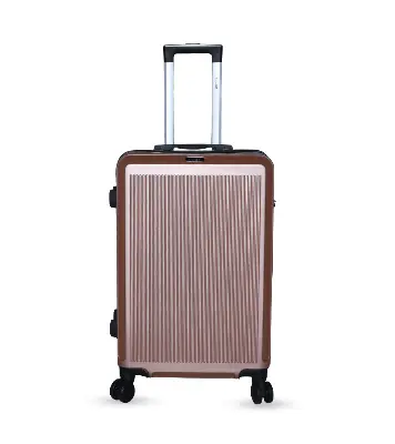 Picture of Travello 24 Inch Royal Zipper Unbreakable Body More Capacity Water Resistant Aluminum Luggage- Trolley Golden