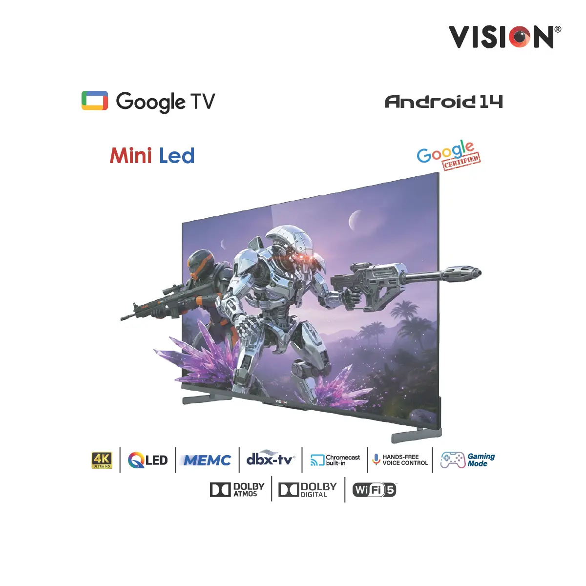 Picture of Vision 55” Mini QLED Google TV 4K MX6 Galaxy Ultra