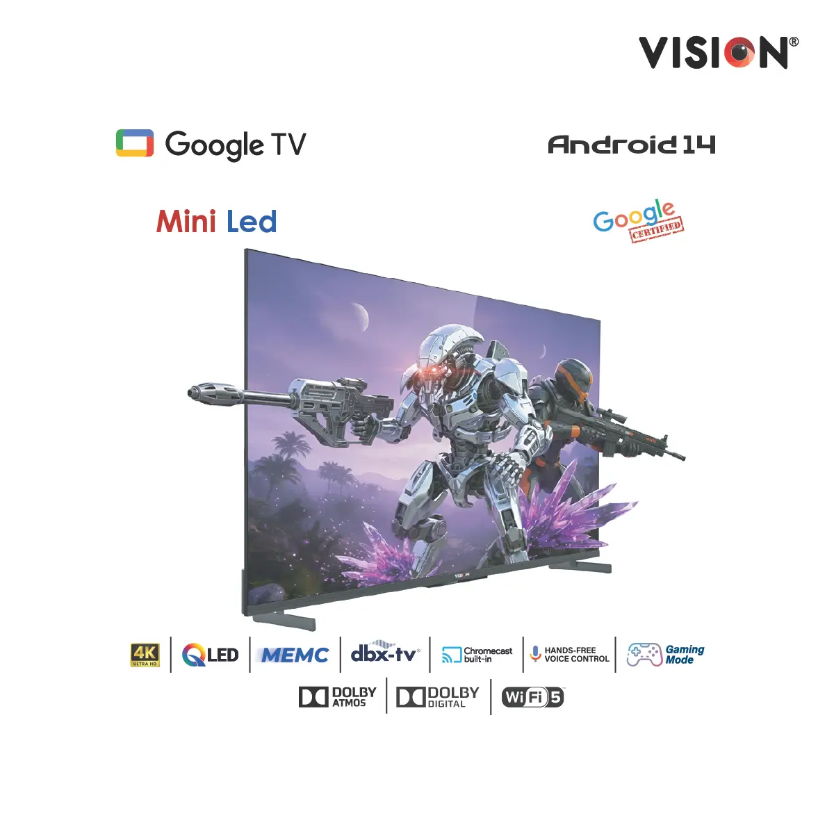 Picture of Vision 65” Mini QLED Google TV 4K MX6 Galaxy Ultra