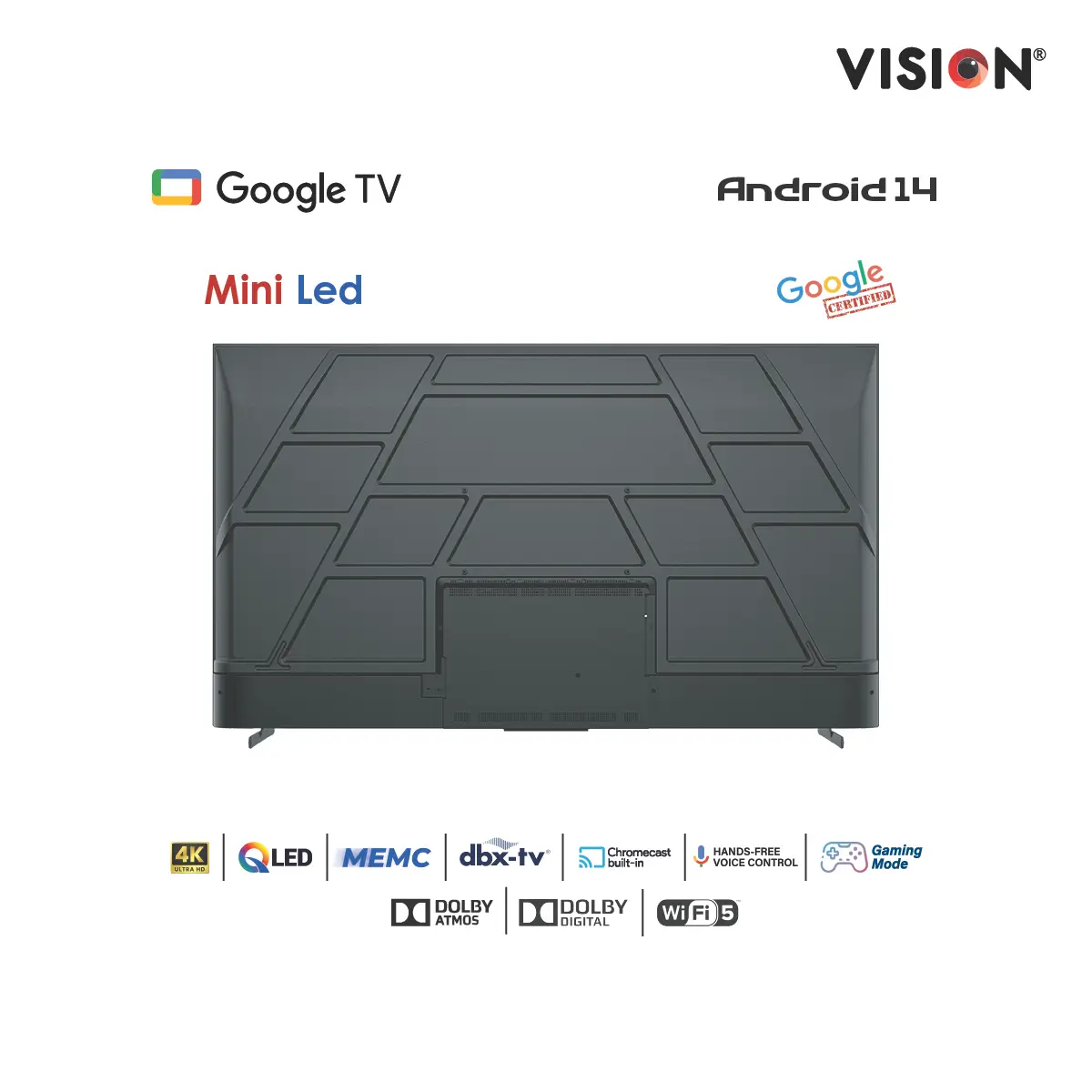 Picture of Vision 65” Mini QLED Google TV 4K MX6 Galaxy Ultra