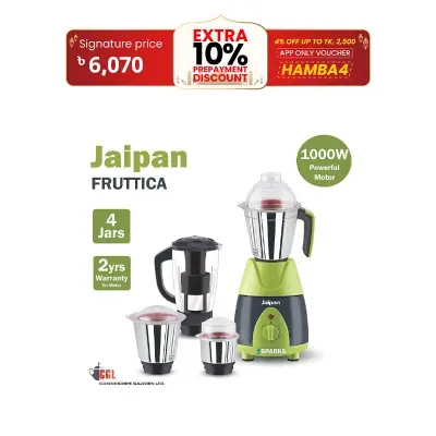 Picture of Jaipan Fruttica 1000 WATT 4 in 1 Mixer Grinder