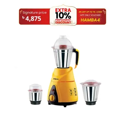 Picture of Jaipan BUTLER 850 WATT 3 in 1 Mixer Grinder YELLOW / WHITE