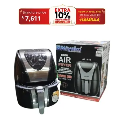 Picture of Miyako Digital Electric Air Fryer AF-618 | 3.5 Ltr Fry Basket | 4.5 Ltr Pot Capacity