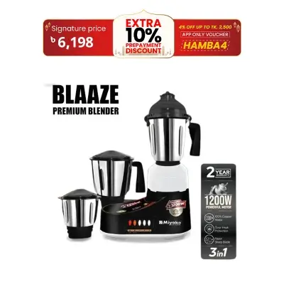 Picture of 1200 WATT Miyako Blaaze 3 in 1 Premium Blender