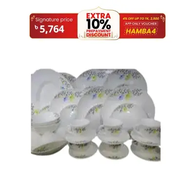 Picture of 38Pcs Pyrex Opal Glassware White Oven Save Dinner Set - Dinner Set