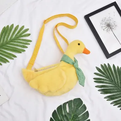 Picture of Soft Duck Shaped Kid’s Purse & Side Bag – Multicolor- BM23