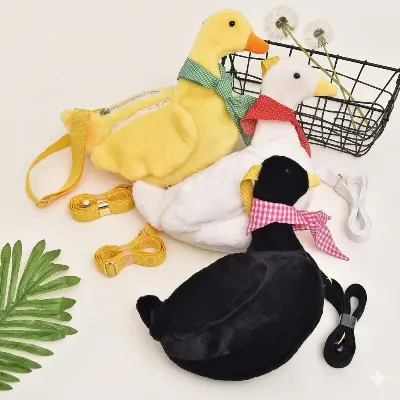 Picture of Soft Duck Shaped Kid’s Purse & Side Bag – Multicolor- BM23