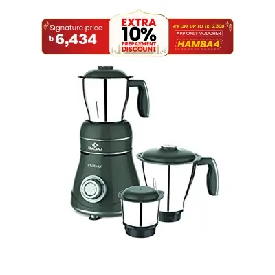 Picture of Bajaj Stormix 750-Watt Mixer Grinder with 3 Jars