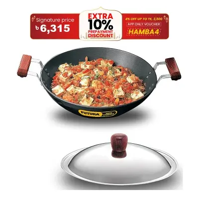 Picture of Hawkins Futura 7.5 Litre Deep Karai with Stainless Steel Lid (AD75S)