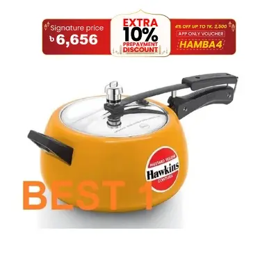 Picture of Hawkins Contura Color Pressure Cooker 5 Liter (Mustard Yellow)