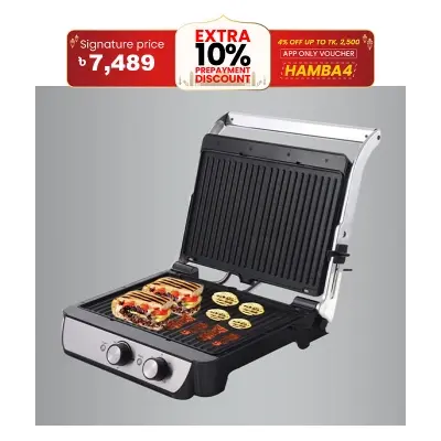 Picture of Miyako Electric Sandwich Press Contact Grill, Grill Sub Sandwich Maker (2000 Watt) SW-135 BT