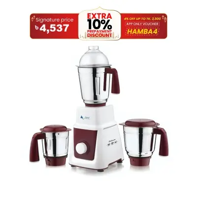 Picture of High Quality - 1000 Watts Plus Mixer Grinder - 3 SS Jar - 1.5 Liter liquidiser jar - Ajnur Platinum Blender