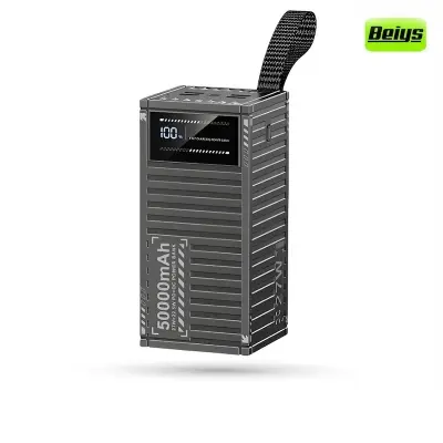 Picture of Beiys Container Series PD27W+ QC22.5W Fast Charging 50000mAh & 30000mAh With 4 USB Outputs and LED Display Power Bank - Black