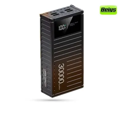 Picture of Beiys Container Series PD27W+ QC22.5W Fast Charging 50000mAh & 30000mAh With 4 USB Outputs and LED Display Power Bank - Black