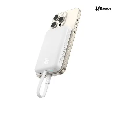 Picture of Baseus Magnetic 30W 10000mAh Power Bank With Built-in USB-C Cable