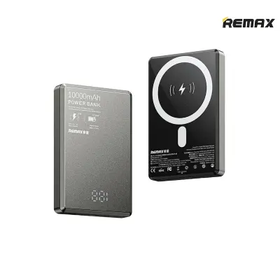 Picture of REMAX RPP-109 Vocard Pro Metal Body Ultra Slim 20W PD Fast Charging Magnetic Wireless 10000mAh Power Bank - Black