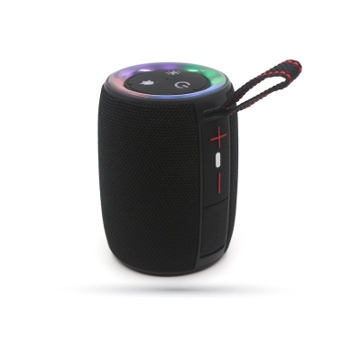 Picture of Signature ST-434 Cylindrical TF Subwoofer Desktop Outdoor Version Wireless Speaker Mini Portable Fabric Speaker - Black