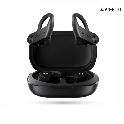 Picture of Wavefun XBuds 5 Wireless Earphone with Ear Hook IPX8 Waterproof 2000mAh Charging Case with Power Bank Function BT5.3 Workout Outdoor Headphones