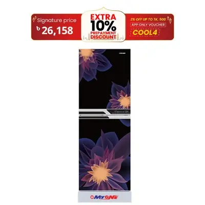 Picture of MYONE MY-175 Liter Frost Bottom Mount Elegant Magnolia Black Matches Refrigerator