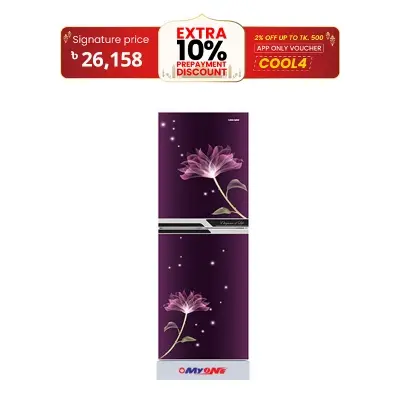 Picture of MYONE MY-175 Liter Frost Bottom Mount Perfume Lily Black Match Refrigerator