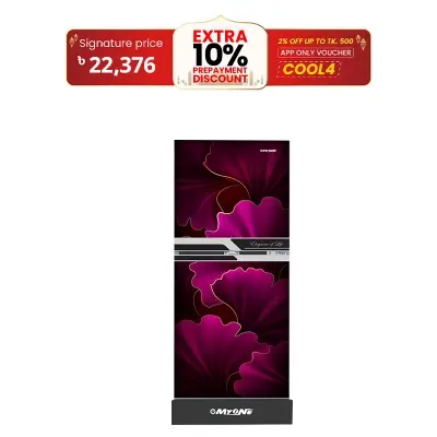 Picture of MYONE 165 Liter Frost Type Top Mount Refrigerator Pink Glow Black Match-165 (MY-1F5G)