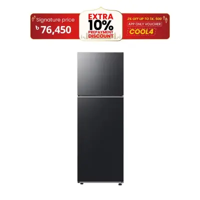 Picture of Samsung 305 Liter Digital Inverter Compressor, No Frost, Mono Cooling, Top Mount  Refrigerator (RT31CG5420B1SE) Black (Best Price)