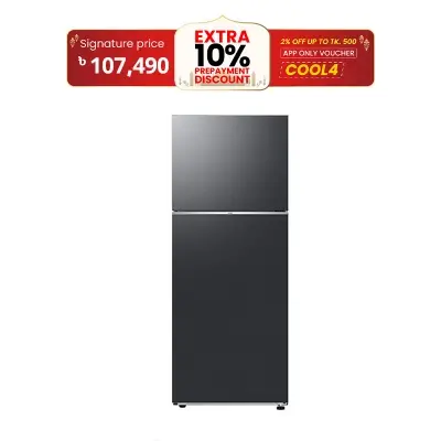 Picture of Samsung 415 Liter Digital Inverter Compressor, Mono Cooling, No Frost, Top Mount Refrigerator Black (RT42CG6442B1TC) (Best Price)