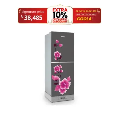 Picture of VISION Glass Door Top Mount Refrigerator RE-262 Litre Mirror Iris 