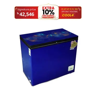 Picture of VISION Glass Door Chest Freezer RE-350 LiterBlue Points Curve