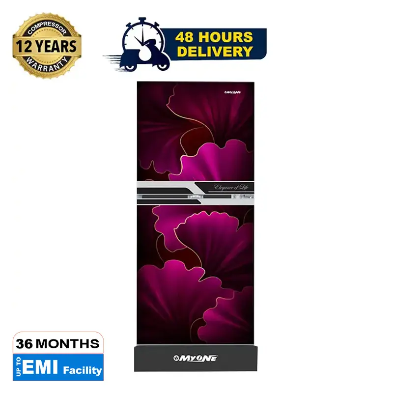 Picture of MYONE 165 Liter Frost Type Top Mount Refrigerator Pink Glow Black Match-165 (MY-1F5G)