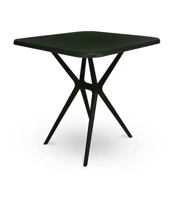 Picture of Restaurant Table Square 4 Seated P/L - Black
