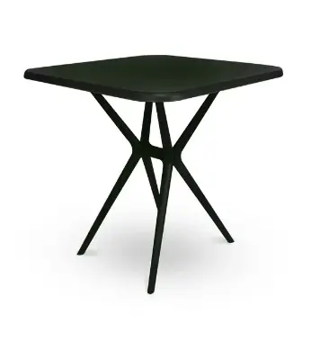 Picture of Restaurant Table Square 4 Seated P/L - Black