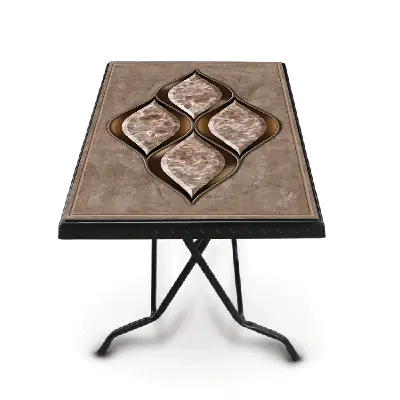 Picture of Deco Table 6 Seat S/L Print Infinity-Black