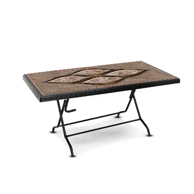 Picture of Deco Table 6 Seat S/L Print Infinity-Black