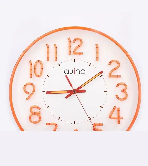 Picture of Ajina Maple Digit Round Wall Clock - Orange