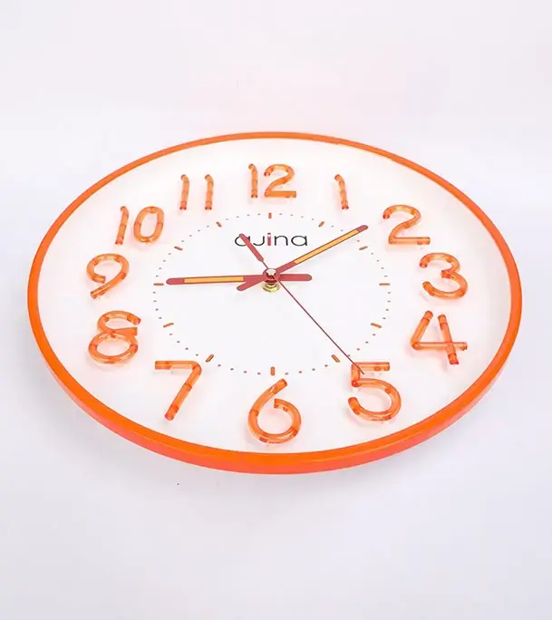 Picture of Ajina Maple Digit Round Wall Clock - Orange