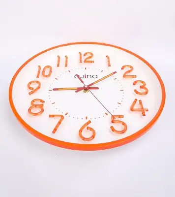 Picture of Ajina Maple Digit Round Wall Clock - Orange